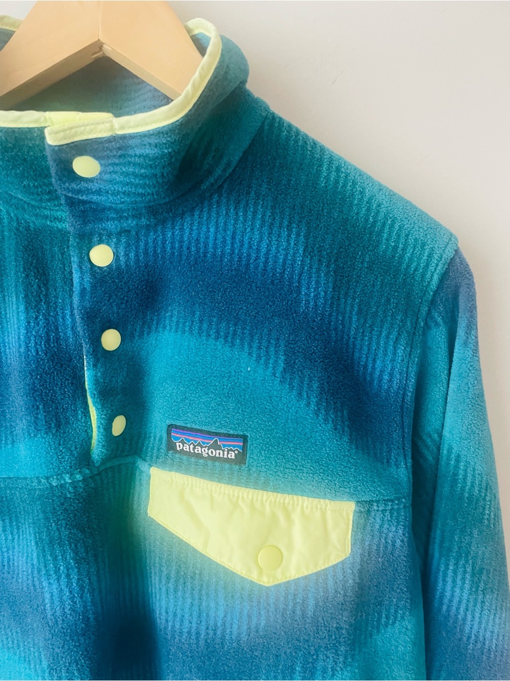 Patagonia Teal Dark Borealis Fleece Synchilla - Picture 3 of 8